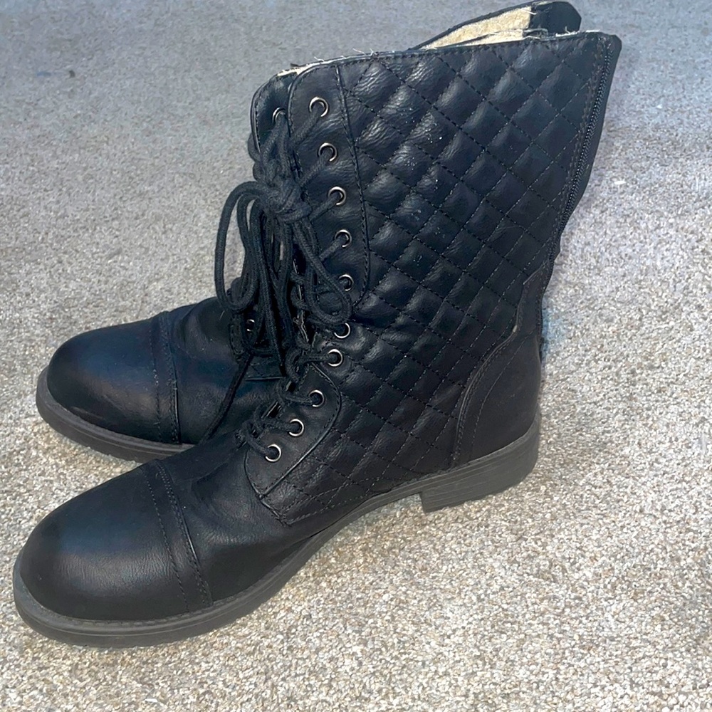 Leather Combat Boots Women’s Size 10